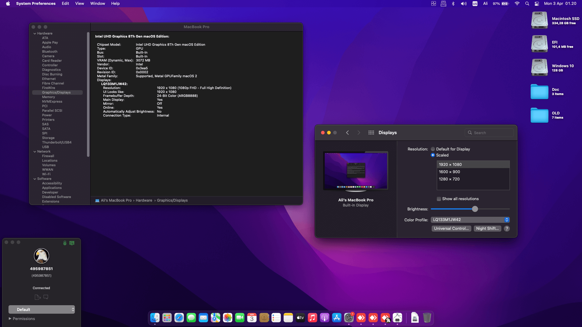 Fujitsu LifeBook U939 [WhiskeyLake   Intel UHD 620 + I2C]   OpenCore 4